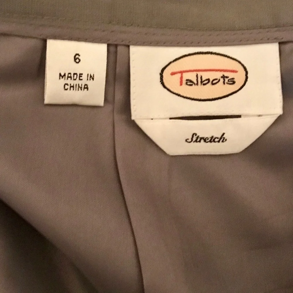 Talbots Gray Stretch Pencil Skirt Size 6 - Picture 5 of 7